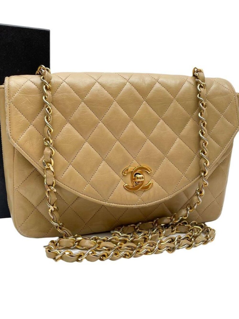 Chanel Quilted Lambskin Chain Shoulder Bag CC Logo